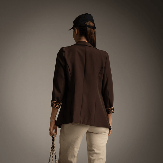 Animal Print Lining Blazer